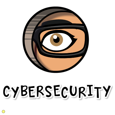 Cartoon image of an eye peering through a hole depicting cybersecurity