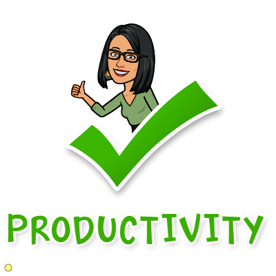 Stylised female image giving a thumbs up over a green tick and the word Productivity