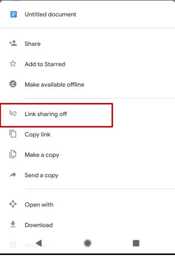 Share a Google Doc as a PDF document via mobile