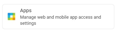 Click on Apps from the Admin home screen