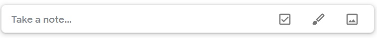 take a note on google keep website