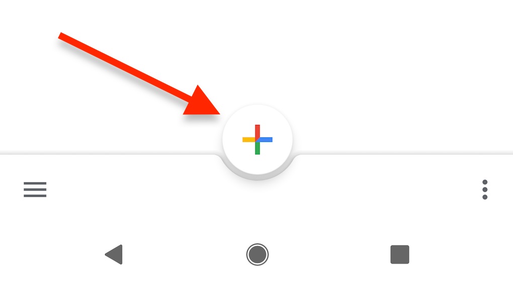 using the floating action button on mobile Google Tasks app