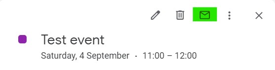 step 1 for notifying people via email of a google calendar event
